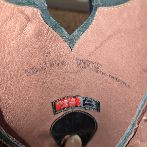 Tony Lama Black Leather Cowboy Boots – Women’s Size 7.5 B - Picture 8 of 10